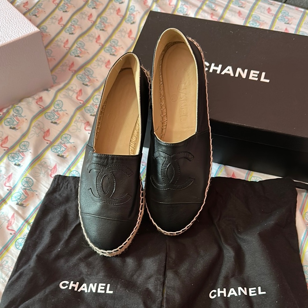 Black Textured Espadrilles with Contrast Sole